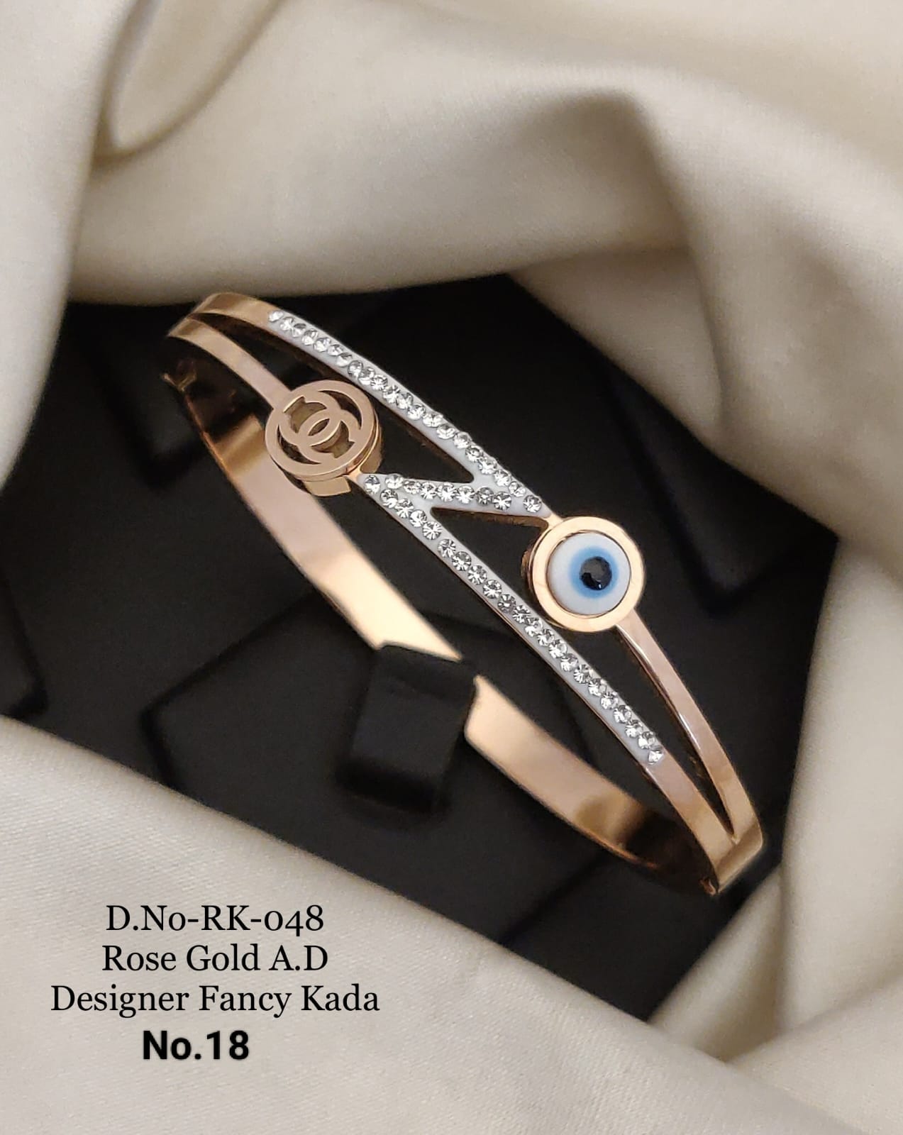 Rose Gold Free Size Steel Designer Breslet Kada Catalog
